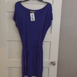 NWT PIKO Royal Blue Tie Dress